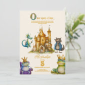 Er was eens een sprookjesachtige verjaardag kaart (Staand voorkant)