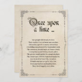 Er was eens een sprookjesbruiloft kaart (Voorkant / Achterkant)