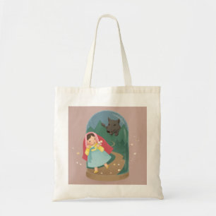 Er was eens: kleine rode motorkap tote bag