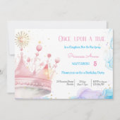 Er was eens, Prinses Verjaardag Uitnodiging (Voorkant)