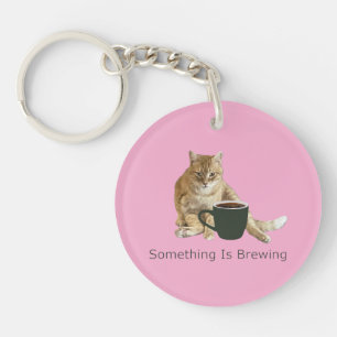 Er wordt roze acryl Sleutelhanger gebrouwen
