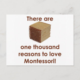 Er zijn 1000 redenen voor Love Montessori Briefkaart