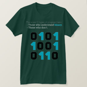 Er zijn 10 soorten programmeurs – Binaire grap  T-shirt