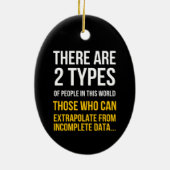 Er zijn 2 soorten mensen keramisch ornament (Achterkant)