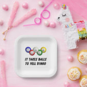 Er zijn ballen nodig om bingo te schreeuwen papieren bordje (Feest)