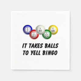 Er zijn ballen nodig om bingo te schreeuwen servet