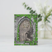 Er zijn Dragons koning Arthur Medieval Dragon-deur Briefkaart (Staand voorkant)