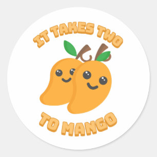 Er zijn er twee nodig om mango te maken! Schattige Ronde Sticker