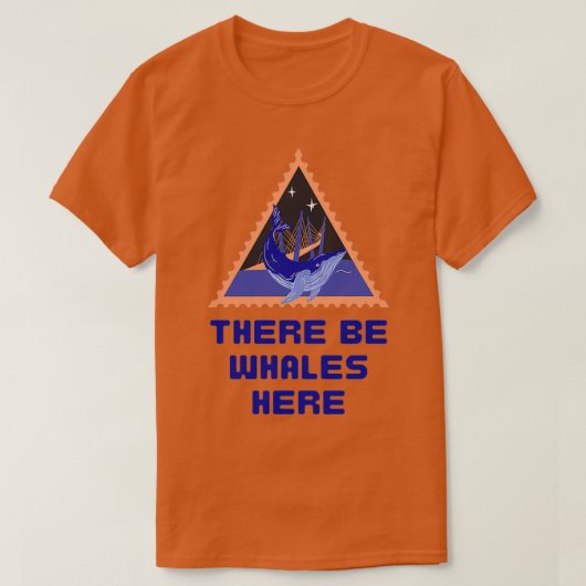 Er zijn hier walvissen 1 t-shirt (Design voorkant)