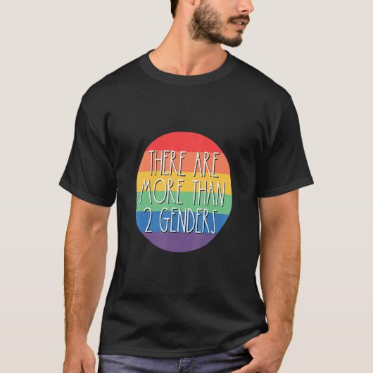 Er zijn meer dan 2 Genders Rainbow LGBTQ Omnise T-shirt (Voorkant)