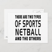 Er zijn twee soorten sportnetball briefkaart (Voorkant / Achterkant)