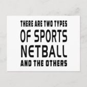 Er zijn twee soorten sportnetball briefkaart (Voorkant)