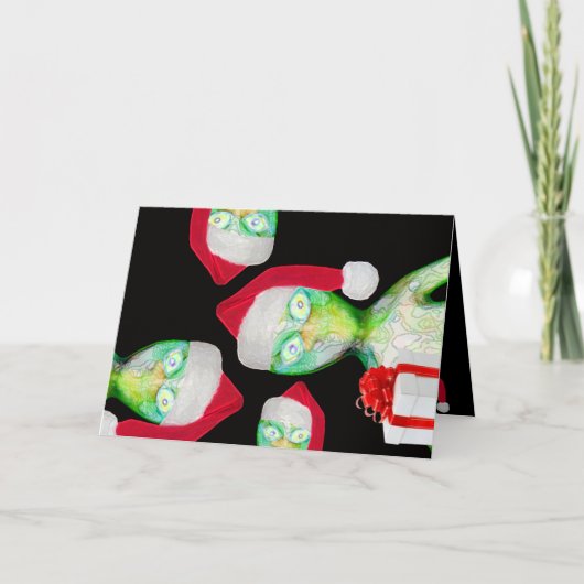 ER ZIJN VREEMDELINGEN OP MIJN KERSTKAART! FEESTDAGEN KAART (Voorkant)