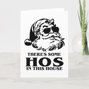 Er zijn wat hos in dit Huis Kerstmis Feestdagen Kaart