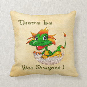 Er zijn Wee Dragons Nursery Childs DECOR Kussen