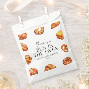 Er zit een broodje in het ovenbrood Baby shower Bedankzakje