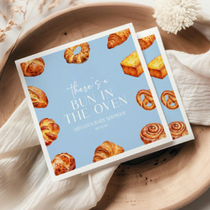 Er zit een broodje in het ovenbrood Baby shower Servet