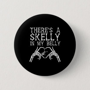 Er zit een skelet in mijn buik, een grappige Hallo Ronde Button 5,7 Cm