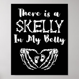 Er zit een skelet in mijn buik Halloween M Poster