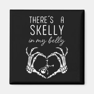 Er zit een skelly in mijn buik grappig Halloween z Magneet