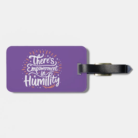 Er zit empowerment in nederigheid bagagelabel (Achterkant horizontaal)