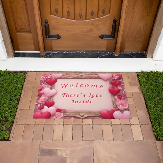 Er zit liefde in de welkomstmat van Valentijns Deurmat (Buiten)