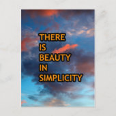 Er zit schoonheid in eenvoud briefkaart (Voorkant)