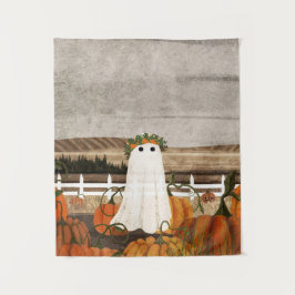 Er zit weer een geest in de pompoenpatch wandkleed