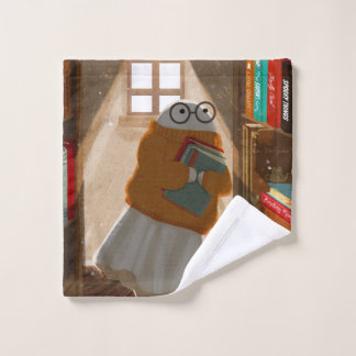 Er zit weer een geest tussen de boekenplanken... washandje