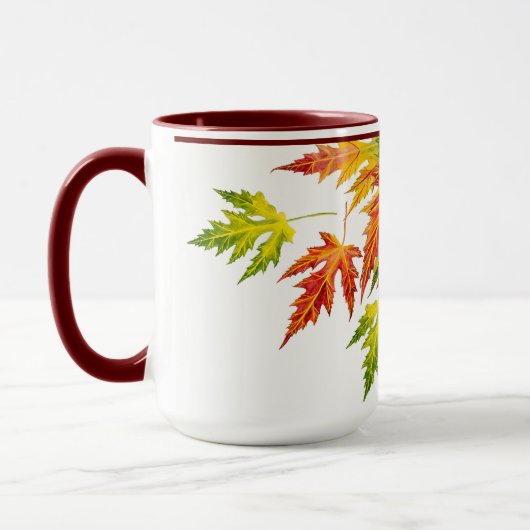 Érable d'argent sur une Mug combo (15 oz) (Gauche)