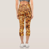 Érable jaune or feuilles Capri Leggings (Verso)