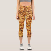 Érable jaune or feuilles Capri Leggings (Recto)