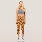 Érable jaune or feuilles Capri Leggings (Recto)