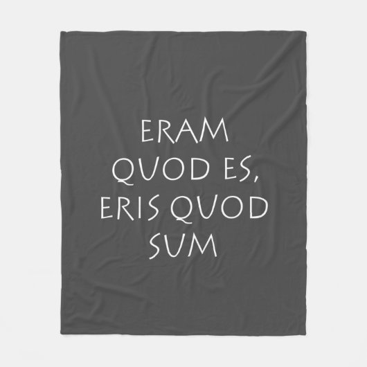 Eram quod es eris quod sum fleece deken (Voorkant)