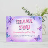 Eras Anniversaire Carte de remerciements (Debout devant)