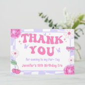 Eras Anniversaire Carte de remerciements (Debout devant)