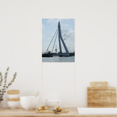 Erasmus brug en Euromast Poster (Keuken)