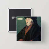Erasmus van Rotterdam Vierkante Button 5,1 Cm (Voorkant /achterkant)