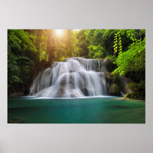 Erawan Waterfall Kanjanaburi Thailand Poster