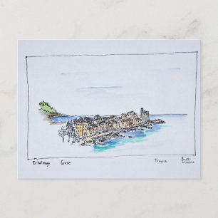 Erbalunga & de Middellandse Zee   Corsica, Frankri Briefkaart