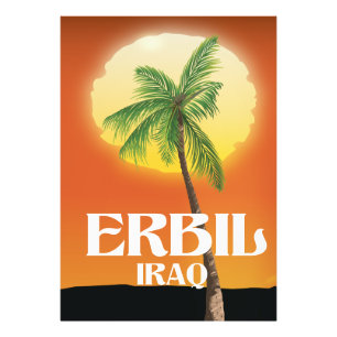 Erbil Irak Reisposter Foto Afdruk