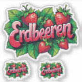 Erdbeeren Sticker (Voorkant)