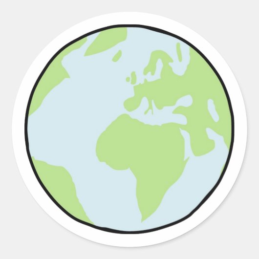 Erde Ronde Sticker (Voorkant)