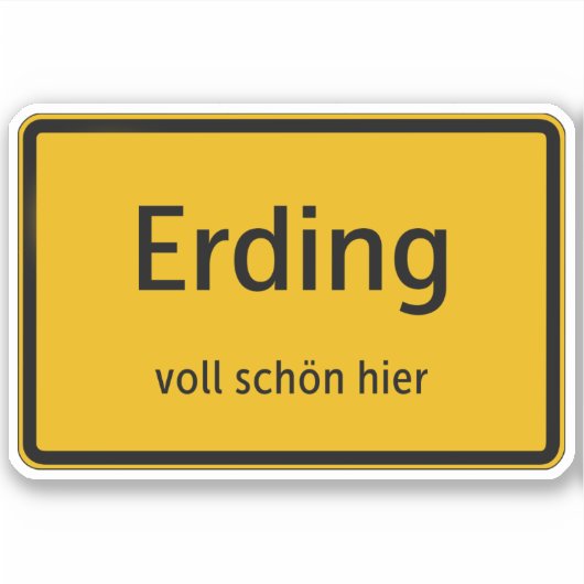 Erding Aufkleber Sticker Autoaufkleber (Voorkant)