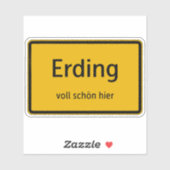 Erding Aufkleber Sticker Autoaufkleber (Vel)