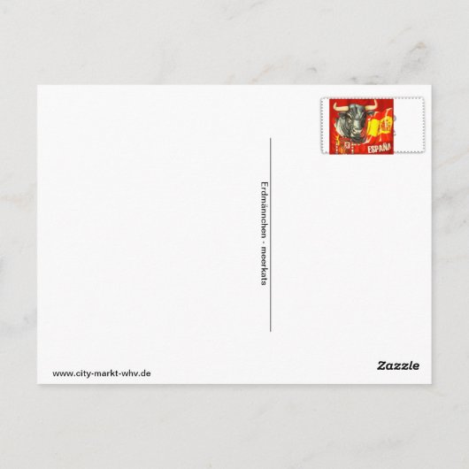 Erdmännchen Briefkaart (Achterkant)