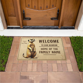 Erdmännchen Welcome personalisierbar für Familie Deurmat
