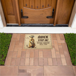 Erdmännchen Willkommensgruß für charmante Familien Deurmat