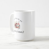 Ere- bruidsmeisje Voorstel Bloemrijke Hartelijke B Koffiemok (Voorkant links)