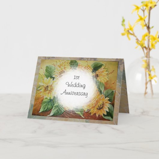 ?ère carte d'anniversaire (Fleur jaune)